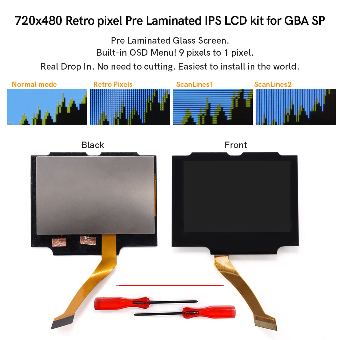 Lcd Screen Arcade - Kit LCD IPS laminado de 3.0