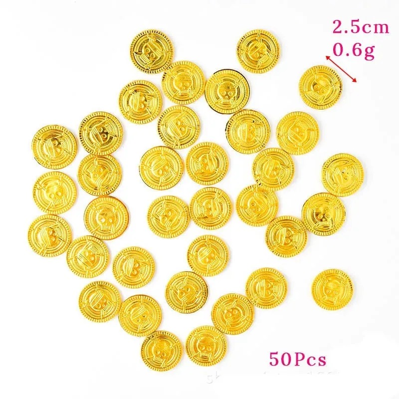 Arcade Game Coin - 50 pçs pirata moedas de ouro