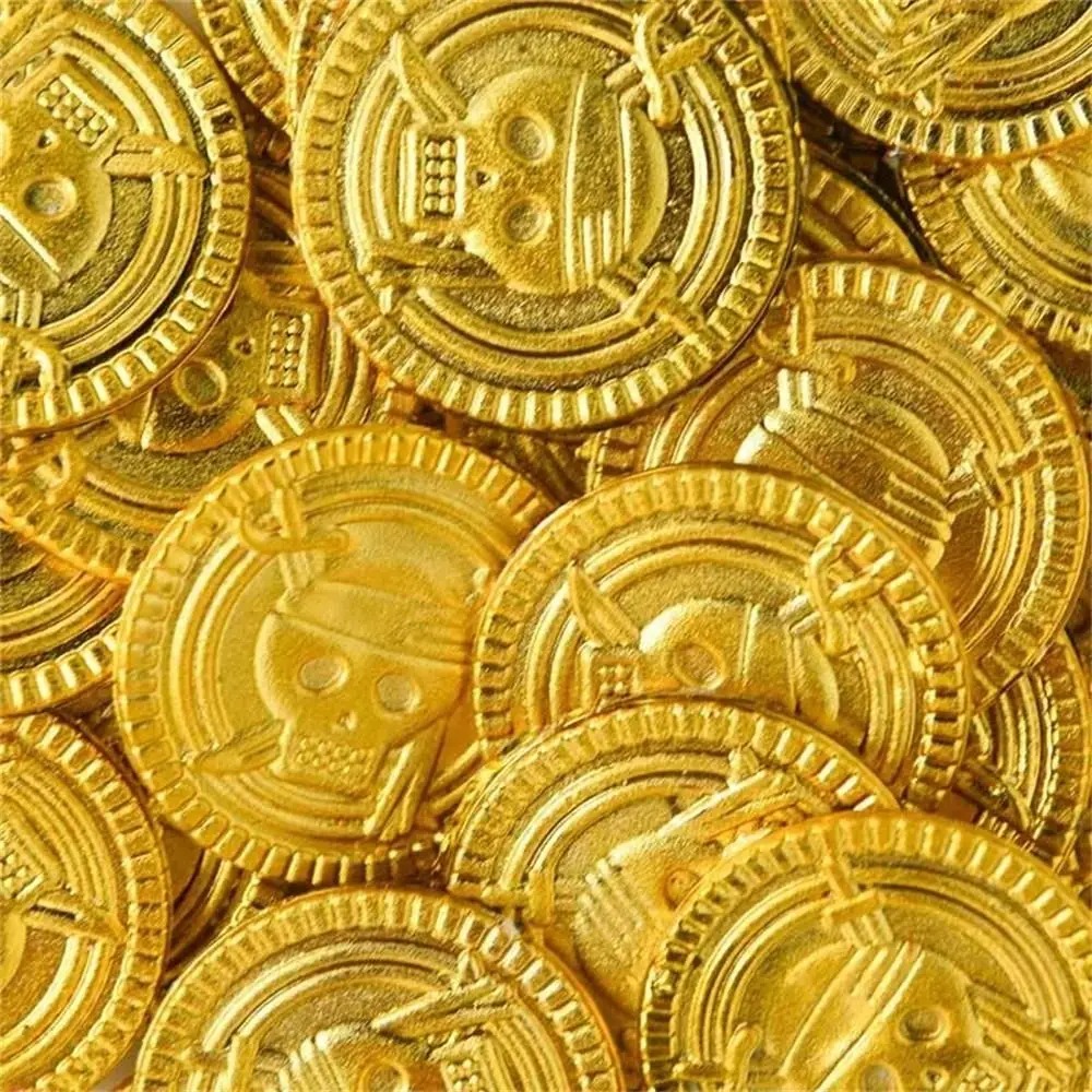 Moedas de ouro pirata de plást - Arcade Game Coin avaliação e preço