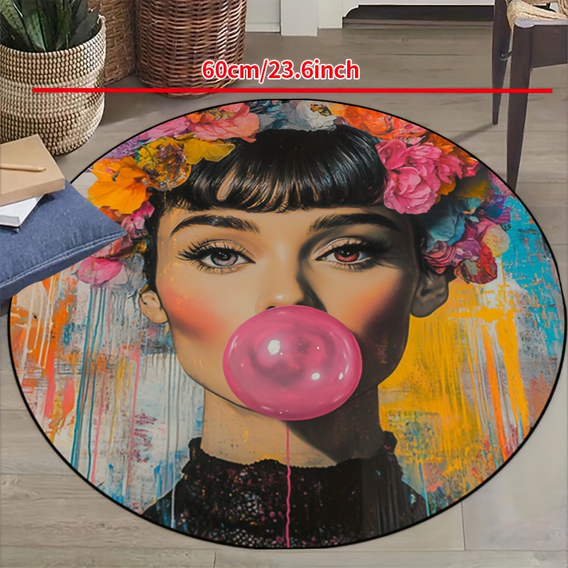 Tapete Redondo com Estampa de  - Bubble Gum Machine avaliação e preço