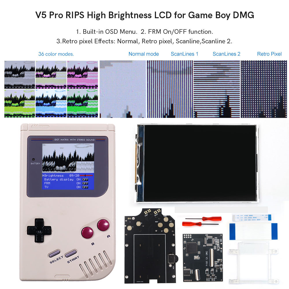 HISPEEDIDO Para GB Dmg V5 Pro, - Lcd Screen Arcade avaliação e preço