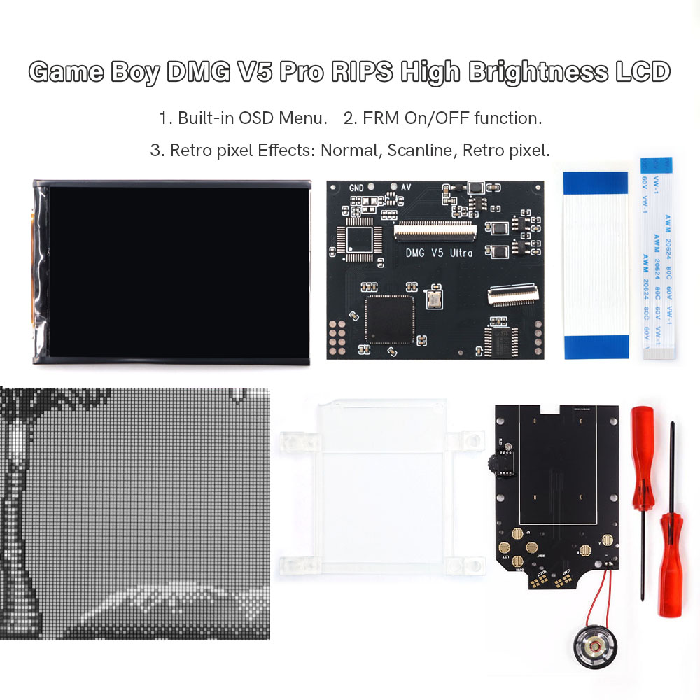 HISPEEDIDO Para GB Dmg V5 Pro, - Lcd Screen Arcade avaliação e preço